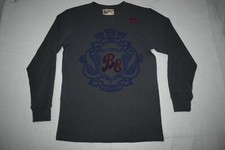 Bum Equipment Thermal Sweatshirt Gray Long Sleeve Pullover Mens Size Medium