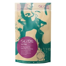 Glyde 12 Ultra Standard Fit Thin Comfort Condoms Lubricated Natural Rubber Latex