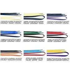2 Tone Flat Laces For Air AJ Jordan 1 Union Bred Toe Royal Green Court Purple
