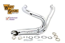 Wyatt Gatling 2 into 1 Exhaust Pipe Header Kit TC-88 Softail 1340cc Dyna Glide