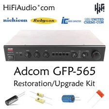 Adcom GFP-565 restoration recap service kit repair filter capacitor rebuild