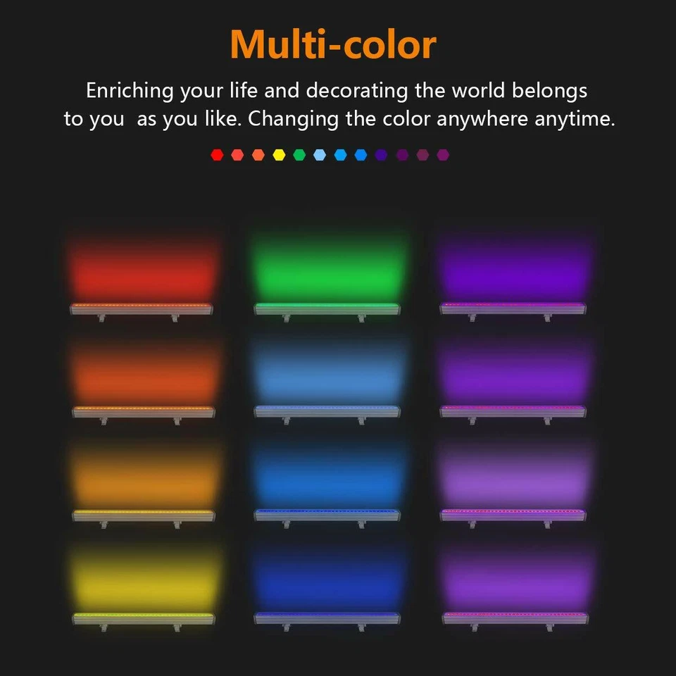 Waterproof 180W RGBW 4IN1 LED Wall Wash Light DMX Stage DJ Bar Light Beam Light - Image 2 of 4