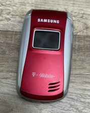 RARE VINTAGE SAMSUNG SGH-T209 PORTABLE TRIBAND CELLPHONE Red FLIP PHONE