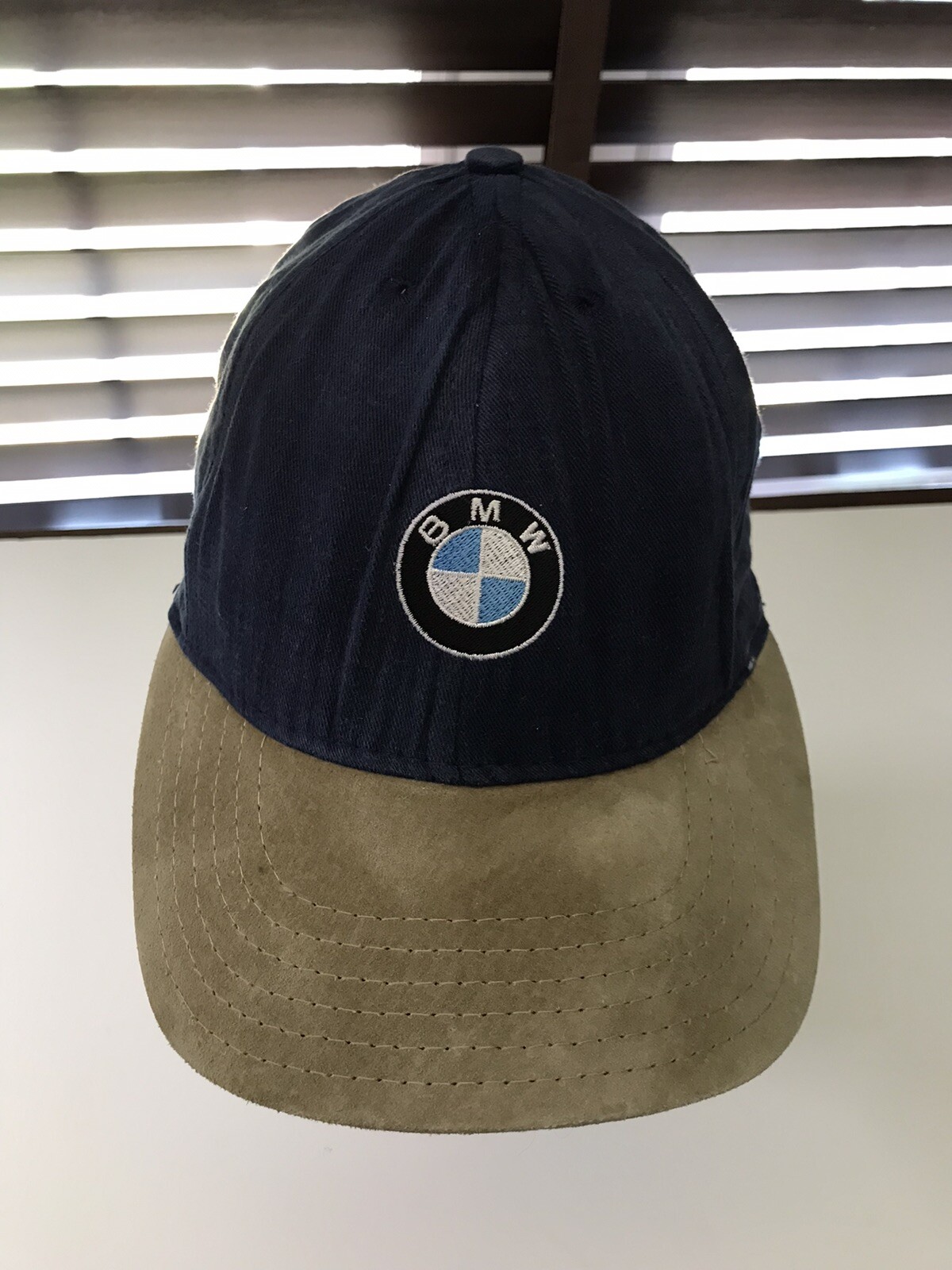 BMW Lifestyle Mens Cap Hat Tan Suede Bill Logo Adjust??? - Gem
