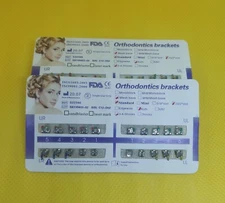 10 Sets Dental Orthodontics Metal Brackets Mesh Base Standard Roth 022 345 hooks