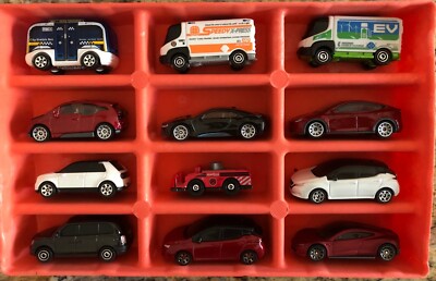 MATCHBOX EV ELECTRIC CAR COLLECTION - 12 DIFFERENT MODELS TESLA