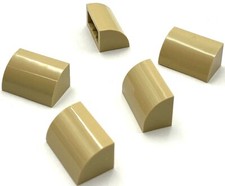 Lego 5 New Tan Slope Sloped Curved 1 x 2 with Bottom Stud Holder Parts