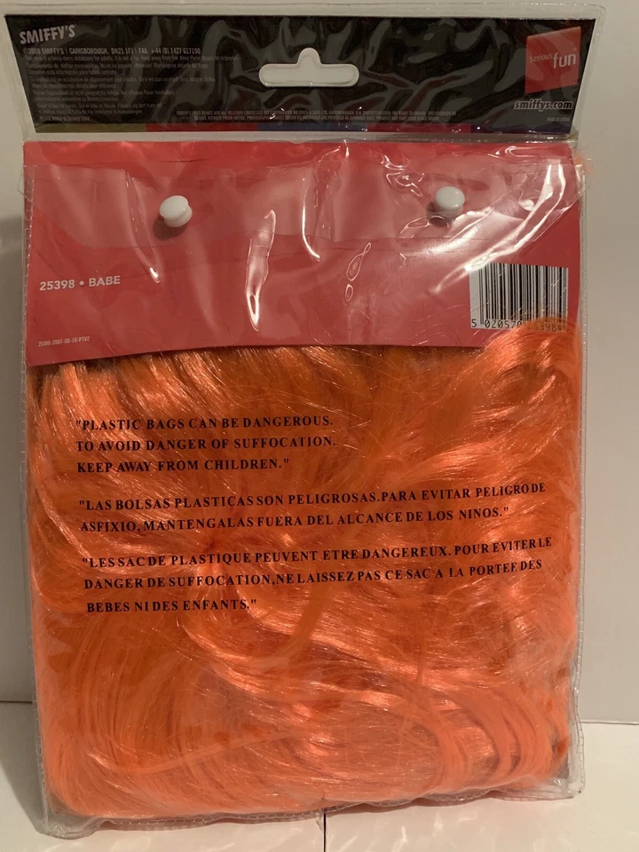 Halloween Smiffy's BABE La Peluca Colección Naranja Nuevo En Paquete Foto 2 de 4