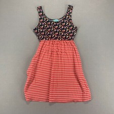 PS Kate Dress Womens Medium Red Floral Sleeveless A Line Striped Ladies