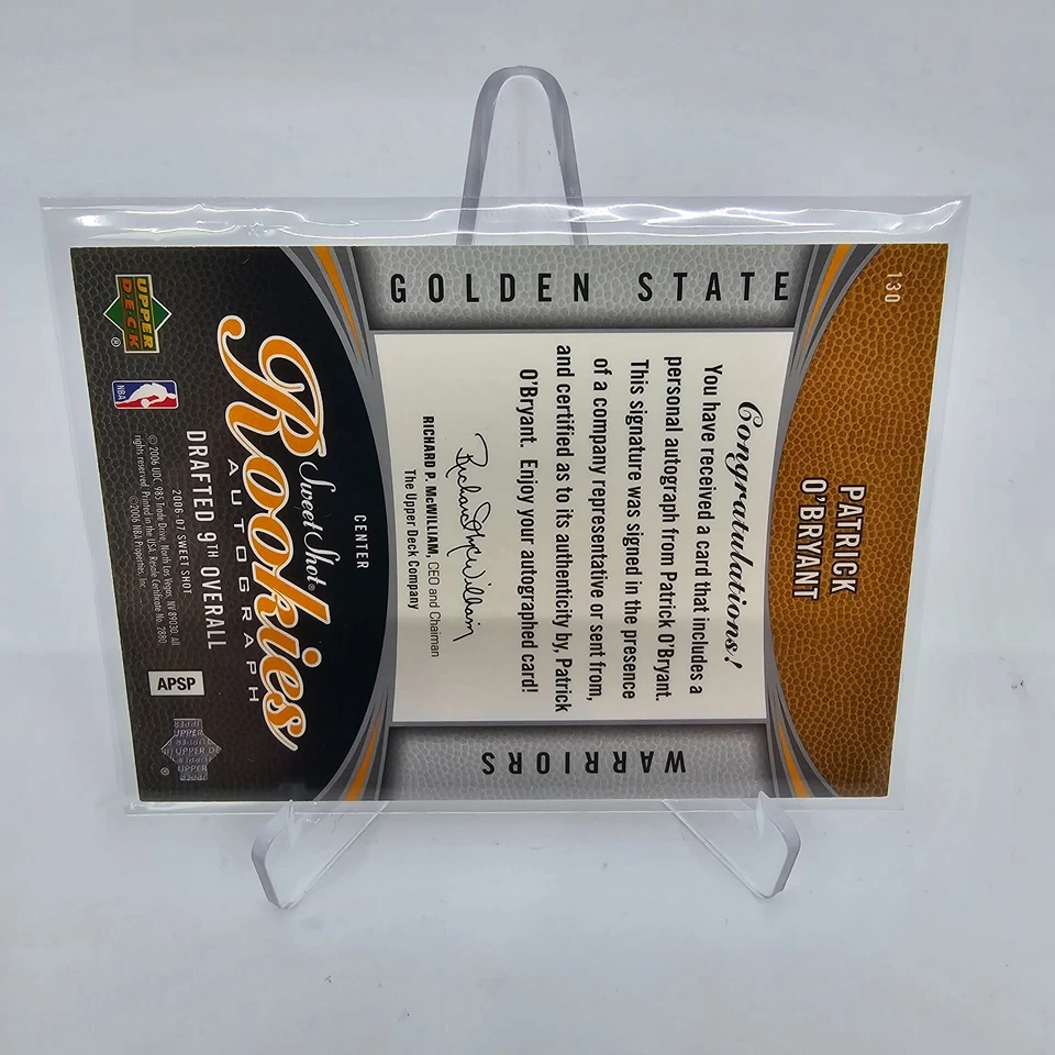 2006-07 Sweet Shot Rookies Auto Patrick O'Bryant /100 #130 - Image 4 of 4