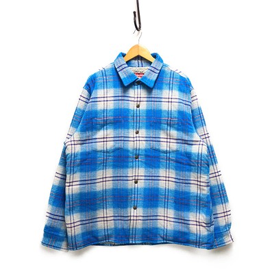 SUPREME 23AW Lined Flannel Snap Shirt blue XL Genuine / 33032 | eBay