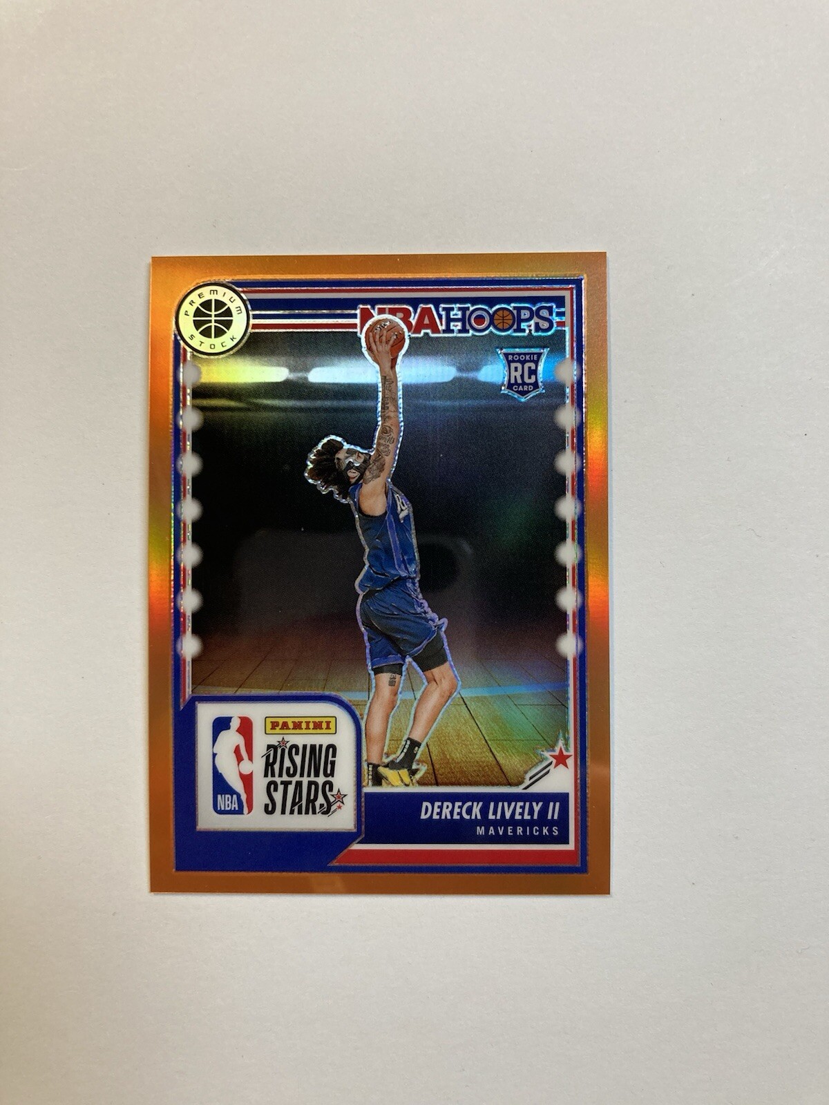 2023-24 Panini Hoops Premium Stock Dereck Lively II RC Orange Prizm /299 #291