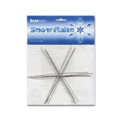 2 Pack SNOWFLAKE Ornament FORMS 6''  ~You Decorate ~ Beadsmith ~ Total 12 Wires 