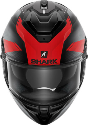 Casco integrale moto Shark Spartan Gt Elgen nero antracite rosso