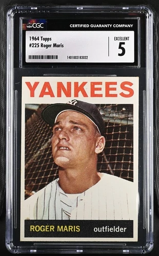 1964 Topps Roger Maris CSG CGC 5 Excellent New York Yankees