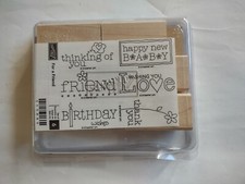 Stampin Up For A Friend Wood Rubber Stamp Set