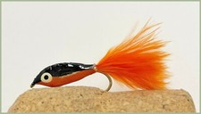 Orange Epoxy Minnow Fry pattern Trout Flies size 10 choose Quantity Marabou Tail