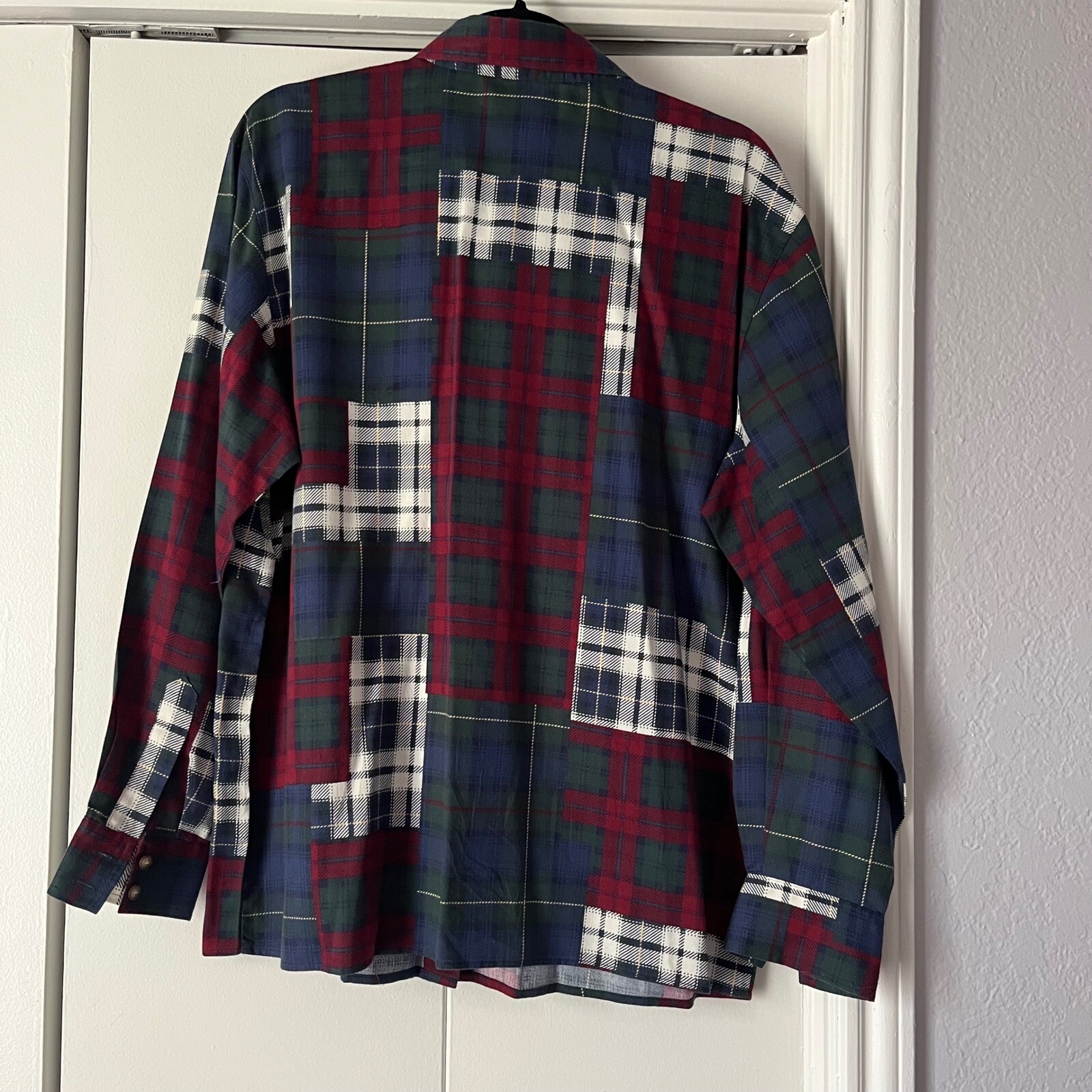 Talbots Plaid Patchwork Button Down Long Sleeve S… - image 2