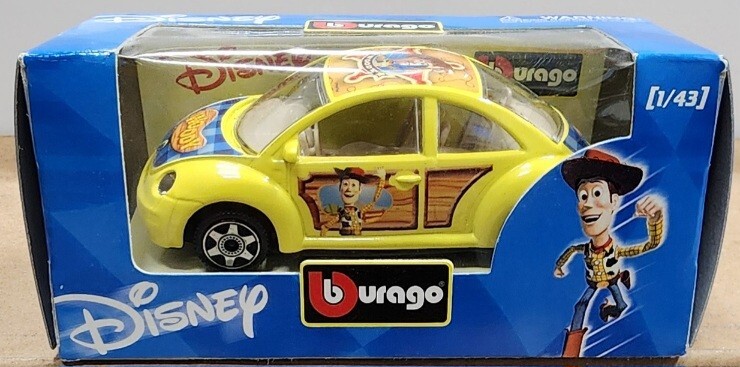 BURAGO DISNEY COLLECTION 1:43 Toy Story Woody VW Beetle Diecast
