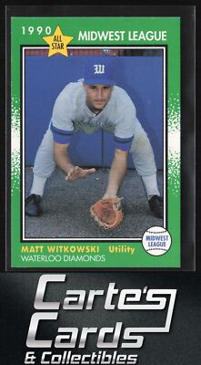 Matt Witkowski 1990 Grand Slam Midwest League All-Stars #52 Waterloo Diamonds
