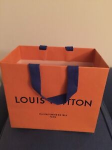 Louis Vuitton Authentic Empty Orange paper gift bag 9.5 X8X6 inches. pre-owned | eBay