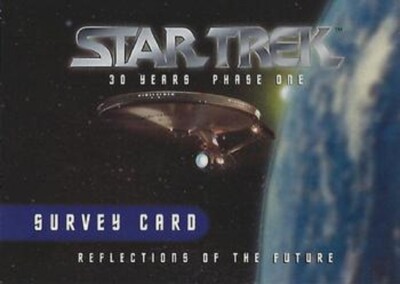 STAR TREK 30 JAHRE PHASE ONE SURVEY CARD VON SKYBOX