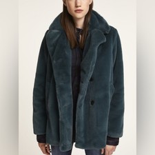 Closed. Jessa Faux Fur Teddy Peacoat Green Small