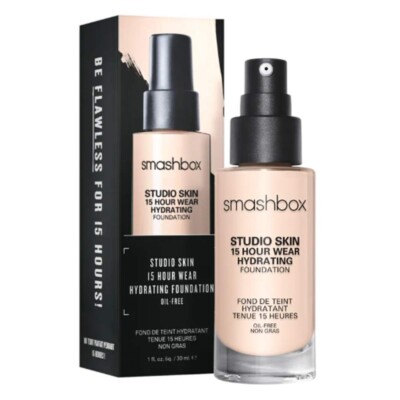 NEW Smashbox Studio Skin 24 Hour Hydra Foundation 0.1 Oil Free 1oz/ 30ml