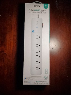 New iHome IH-SW007-199W 6 Outlet Smart Surge Protector Works w/Alexa Google Home