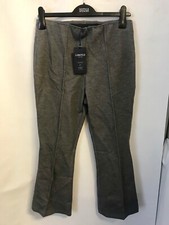 Ladies 'M&S' Elasticated Waist Bootcut Trousers, in Grey mix Size 12