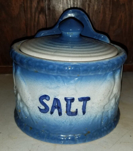 Blue Salt Stoneware Crock