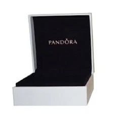 Pandora Original Gift Box White Outside Black Interior 9cm X 9cm X 4cm