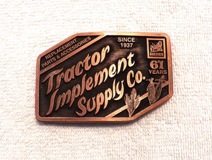 VINTAGE BELT BUCKLE TRACTOR IMPLEMENT SUPPLY (TISCO) SPEC CAST LIMITED EDIT BB13