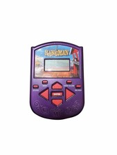 Vintage 2002 Electronic HANGMAN Handheld Game Purple Milton Bradley Hasbro WORKS