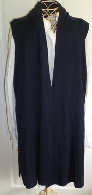 NANNETTE LEPORE EXTRA FEINE MERINOWOLLE MIX ÄRMELLOSE CARDIGAN - LARGE