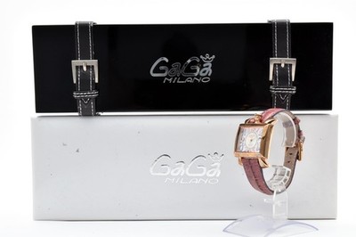 [Exc+4 w/ BOX ] GaGa MILANO Napoleone 6031 Quartz Square 36mm Ladies Watch