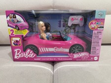 Hot Wheels Barbie RC Convertible Car with 2 Barbie Dolls