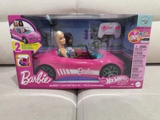 Hot Wheels Barbie RC Convertible Car with 2 Barbie Dolls