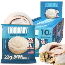 22g Protein Cinnamon Roll - Premium High Protien Bars, Low Carb Meal Replacem...