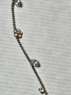 Small yellow flower and leaf Accessorize chain necklace