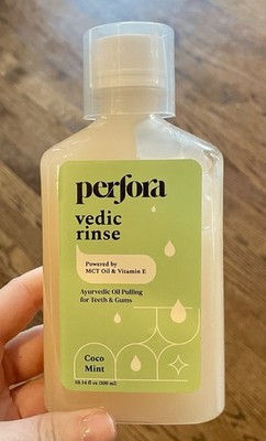 Perfora 10.14 oz vedic rinse Oil Pulling Healthier Teeth Gums Coco Mint Flavor