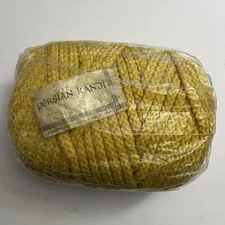 Vintage Persian Kandi Braided Cord Macrame Knotting Weaving Yellow