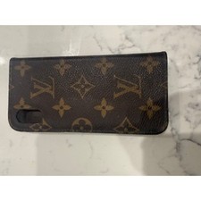 Authentic Louis Vuitton LV Monogram Folio iPhone X Case Brown Phone Case