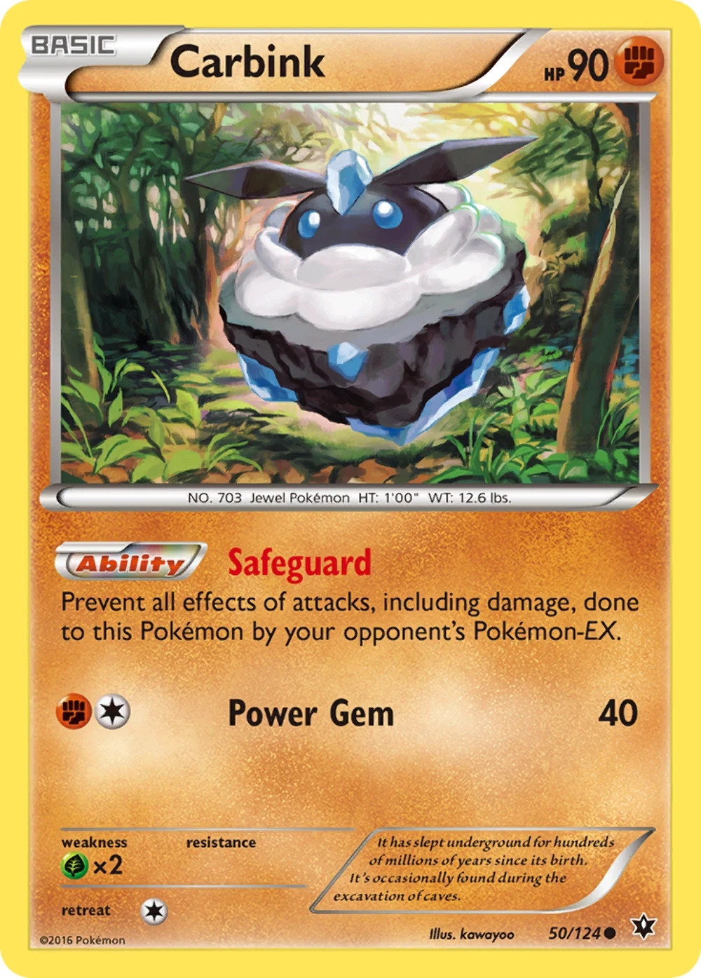 Pokemon CARBINK XY Fates Collide 50/124 NM/Mint PACK FRESH