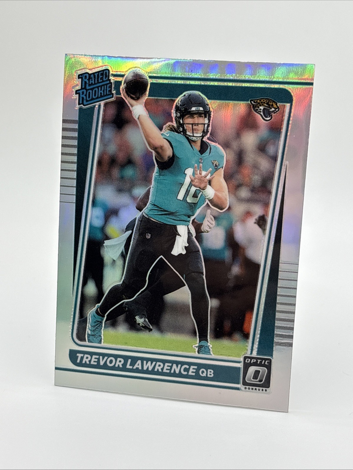 2021 Donruss Optic Trevor Lawrence Holo Rated Rookie #201 Jaguars RC Silver