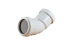 Pushfit 32mm Waste Pipe 45 Degree Bend - White - PACK OF 5 - FREE 1 Day Delivery