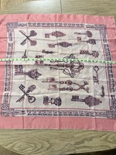 Vintage Glentex 100 Rolled Silk Pocket Square Scarf Pink/Blush 34x32