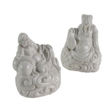 Figure Antiche Porcellana Dehua Blanc de Chine Cina 1912-1949 Originali
