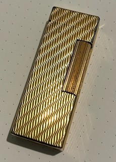 Vintage 1980's DUNHILL ROLLAGAS Gold Plate Lighter