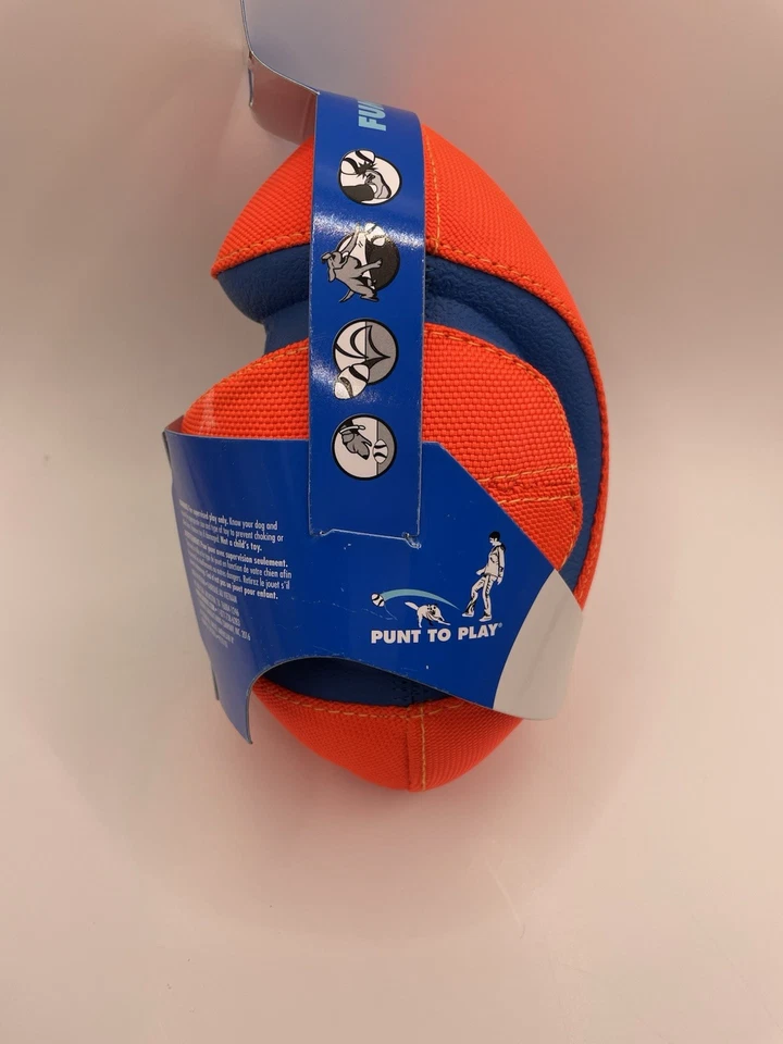 Chuckit! FUMBLE FETCH Football Shaped Durable Canvas Rubber Dog Toy 7-in - Image 2 of 4